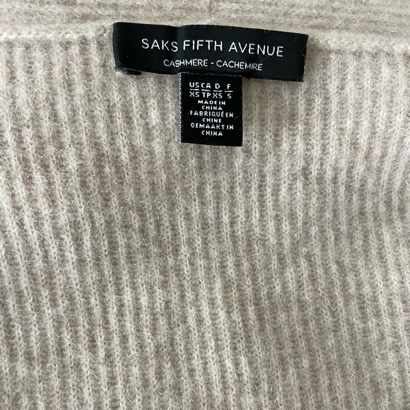 Saks Fifth Avenue 100% Cashmere Long Cardigan - Picture 7 of 7